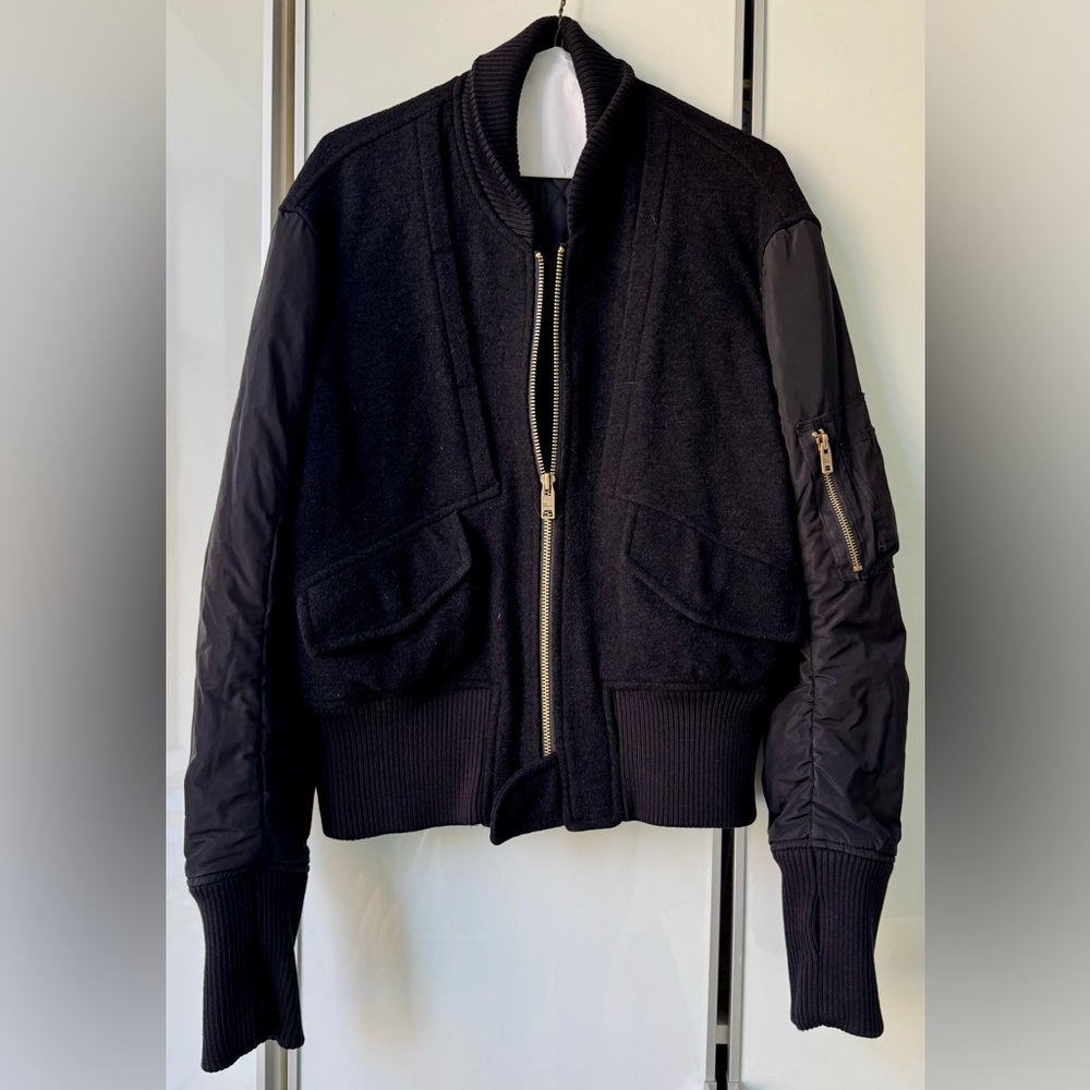Kai-aakmann Wool Bomber Jacket – Black (size one) XS